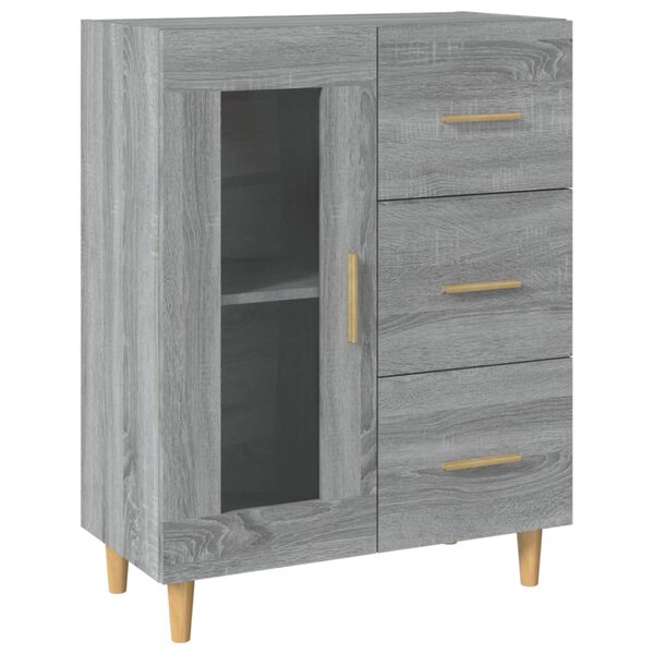 vidaXL Buffet sonoma gris 69 5x34x90 cm bois d'ingénierie