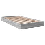vidaXL Cadre de lit sans matelas sonoma gris 100x200 cm
