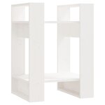 vidaXL Bibliothèque/Séparateur de pièce Blanc 41x35x57 cm Pin massif