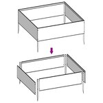 vidaXL Lit surélevé de jardin 100x100x41 cm acier corten