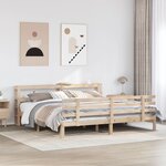 vidaXL Cadre de lit avec tête de lit sans matelas 200x200 cm