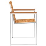 vidaXL Chaises de jardin lot de 4 avec coussins Bois d'acacia massif