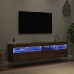 vidaXL Meubles TV muraux 2 Pièces Chêne artisanal 80 x 30 x 40 cm