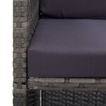 vidaXL Ensemble à manger d'extérieur avec coussins 9Pièces résine tressée