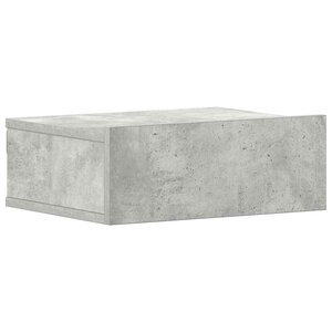 vidaXL Table de chevet flottante Gris béton Bois d'ingénierie