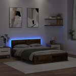 vidaXL Cadre de lit Bois Ancien 140 x 200 cm Bois d'ingénierie