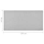 vidaXL Tapis de couloir Gris clair 80x150 cm