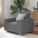 vidaXL Canapé avec coussin Gris foncé 100 x 77 x 82 cm tissu