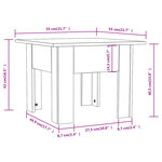 vidaXL Table basse Sonoma gris 55x55x42 cm bois d'ingénierie