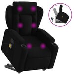 vidaXL Fauteuil de massage inclinable Noir Tissu