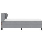Lit Box Spring vidaXL avec Matelas Gris clair 100x200 cm Tissu