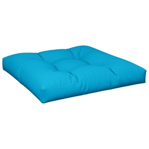 vidaXL Coussin de palette bleu 80x80x12 cm tissu
