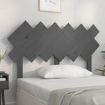 vidaXL Tête de lit Gris 122 5x3x80 5 cm Bois massif de pin