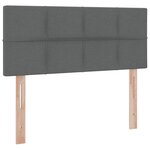 vidaXL Lit avec rangement et matelas Gris foncé 120 x 190 cm