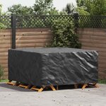 vidaXL Housse pour mobilier d'extérieur Noir 180 x 190 x 85 cm 600D