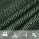 vidaXL Voile d'ombrage 160 g/m² Vert foncé 2x4 5 m PEHD