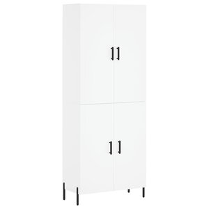 vidaXL Buffet haut Blanc 69 5x34x180 cm Bois d'ingénierie
