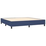 vidaXL Sommier à lattes de lit matelas LED Bleu 200x200 cm Tissu