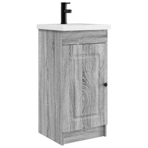 vidaXL Meuble de salle de bain avec évier Sonoma gris