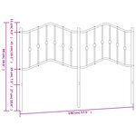 vidaXL Tête de lit métal blanc 140 cm