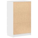 vidaXL Buffet Blanc brillant 60x35x98 5 cm Bois d'ingénierie