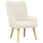 Fauteuil relaxant vidaXL en tissu crémeux imitant la laine