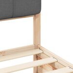 vidaXL Cadre de lit avec tête de lit rembourrée Gris foncé