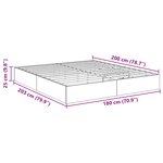 vidaXL Cadre de lit ottoman Gris Sonoma 193 x 120 x 25 cm
