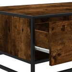 vidaXL Table basse chêne fumé 90x57x35 cm bois d'ingénierie et métal