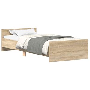 vidaXL Cadre de lit sans matelas chêne sonoma 90x200 cm