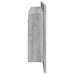 vidaXL Armoire à miroir à LED de bain gris sonoma 100x12x45 cm
