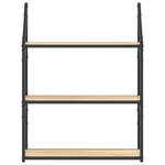 vidaXL Étagère murale 3 niveaux chêne sonoma 60x21x78 5 cm