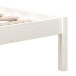 vidaXL Cadre de lit Blanc Bois de pin massif 120x200 cm