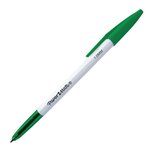 Stylo bille à capuchon pointe moyenne (1 mm) - Encre verte - Boîte de 50 (boîte 50 unités)