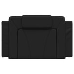 vidaXL Coussin de tête de lit Viana noir 90 cm similicuir