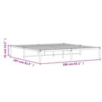 vidaXL Cadre de lit métal sans matelas blanc 200x200 cm