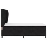 Lit à ressorts avec matelas vidaXL Noir 90x200 cm Velours
