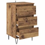 vidaXL Buffet Bois Ancien 40 x 35 x 70 cm Bois d'ingénierie et fer