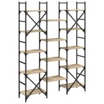 vidaXL Bibliothèque chêne sonoma 127 5x28 5x172 5 cm bois d'ingénierie