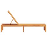 vidaXL Chaise longue 200x55x30 cm en bois d'acacia massif