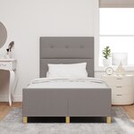 Lit vidaXL Taupe 120x200 cm en Tissu