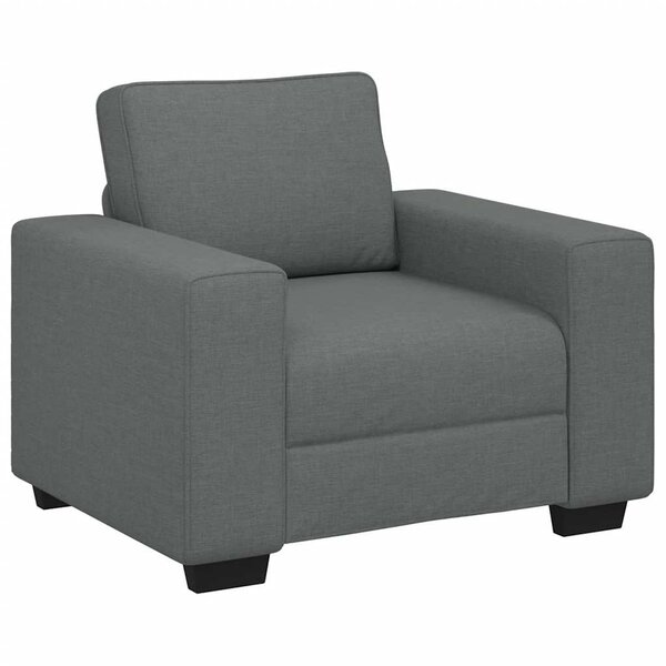 vidaXL Fauteuil gris foncé 60 cm tissu
