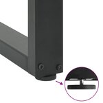 vidaXL Pieds de table console en U  2 pièces  anthracite  38 x (72-73) cm  acier