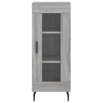 vidaXL Buffet haut Sonoma gris 34 5x34x180 cm Bois d'ingénierie