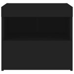 vidaXL Tables de chevet avec lumières LED 2 Pièces noir 50x40x45 cm