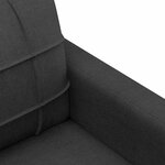 vidaXL Canapé à 3 places Noir 180 cm Tissu