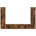 vidaXL Ensemble meuble TV 8 Pièces Chêne fumé Bois d'ingénierie