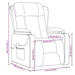 vidaXL Fauteuil électrique de massage Marron foncé Tissu