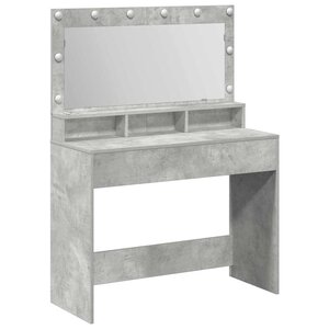 vidaXL Coiffeuse Gris béton 100 x 41 x 135 cm Bois d'ingénierie
