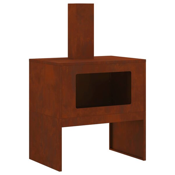 vidaXL Braise Marron 60 x 40 x 96 cm Acier patiné